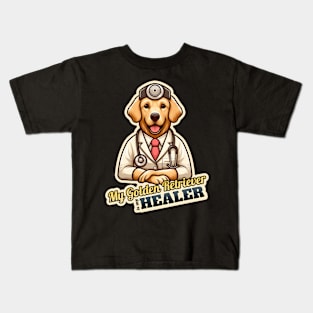 Golden Retriever Doctor Kids T-Shirt